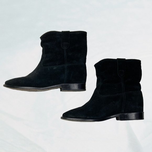 Isabel Marant Black Suede Crisi Velvet Ankle Boots with Box and Dust Bag Size 36 - Picture 4 of 14